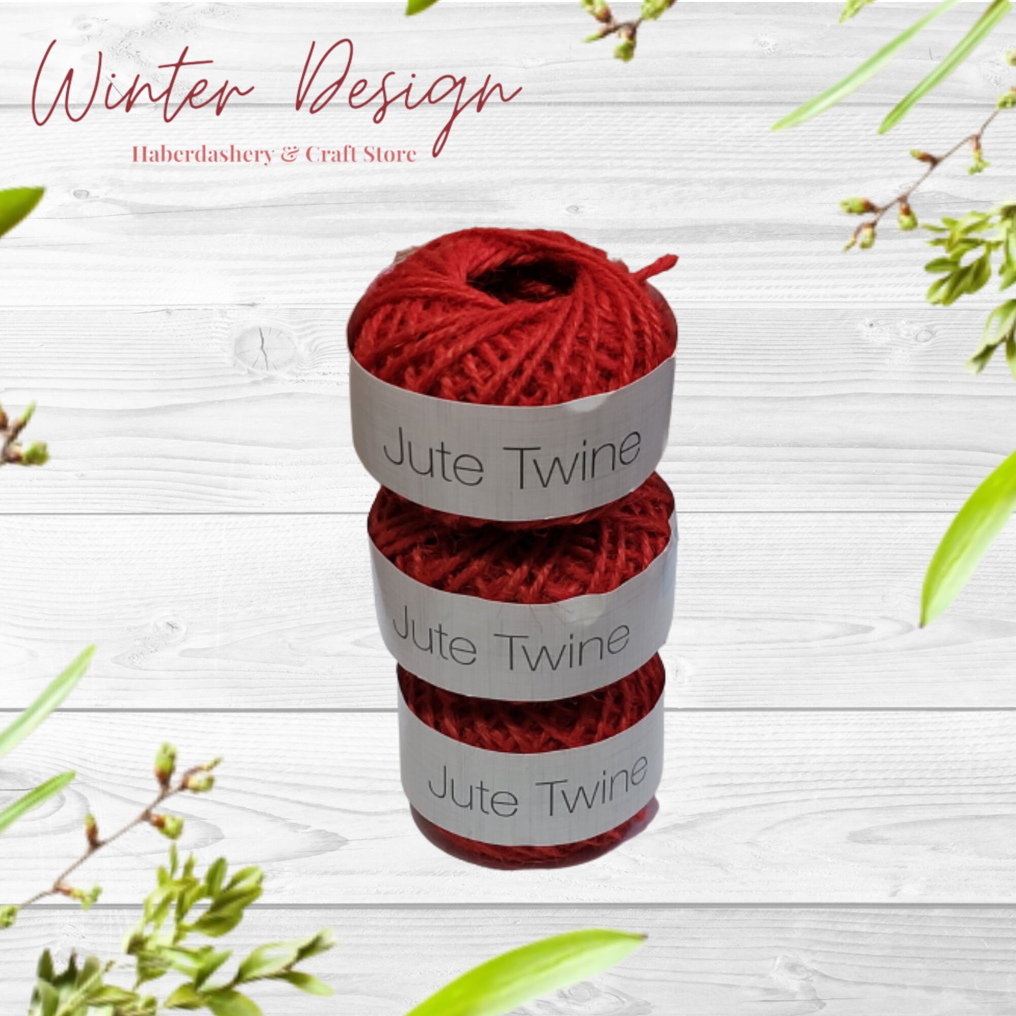 Red Twine, Red String, Natural Jute String 