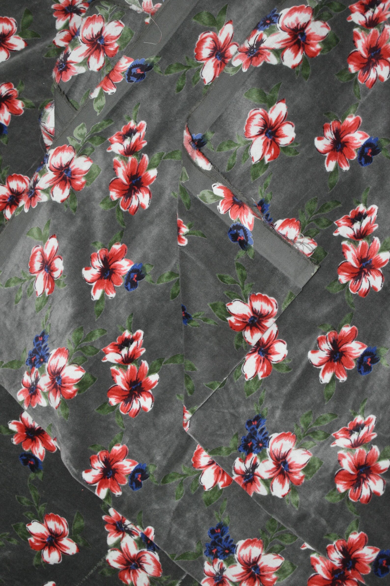 Flower printed velvet fabric velvet fabric by yard cotton Etsy