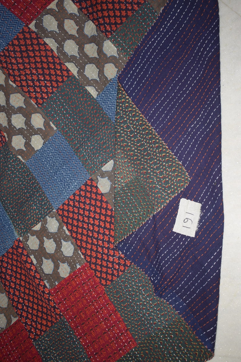 Indian Throw Kantha Quilt Indian Handmade 100/% Cotton Bedspread Patchwork Quilt 191