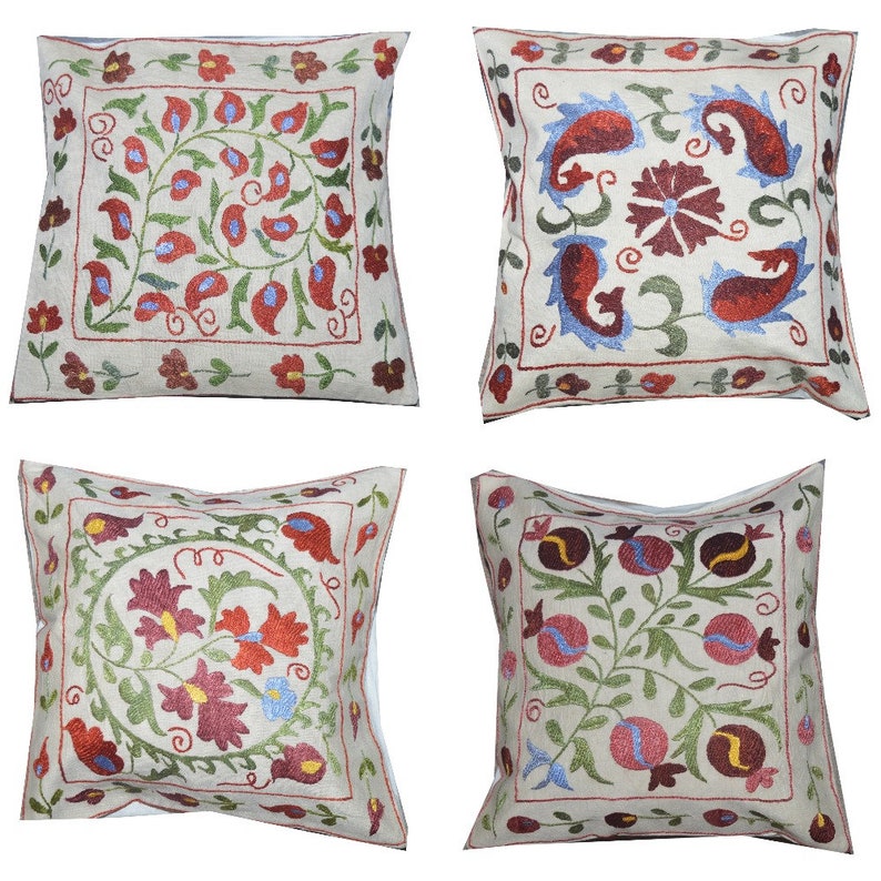 Wholesale Assorted Lot Suzani Hand Embroidery Pillow Covers Etsy