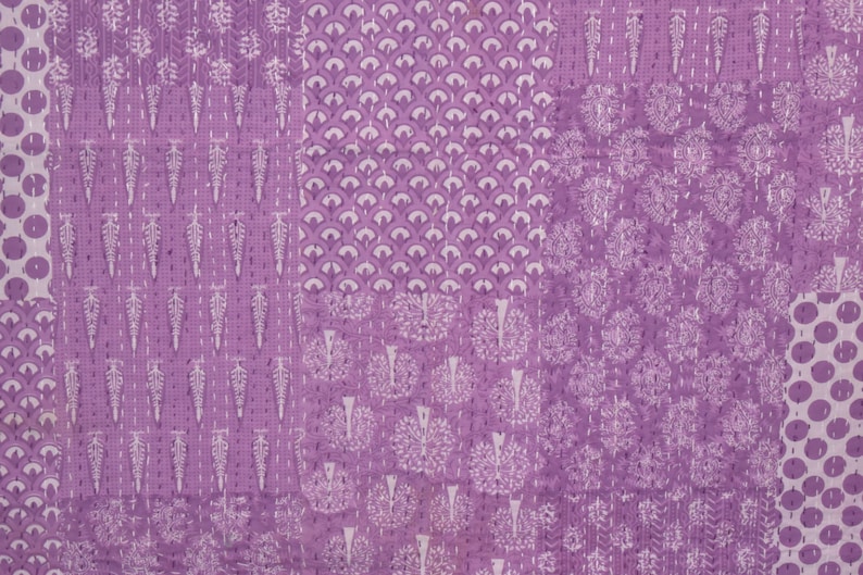 Indian Patch Work Cotton Kantha Quilt Queen Bedspreads Throw Blanket Bohemian Bedspread Bed Cover 639 Bohemian Patch Quilt