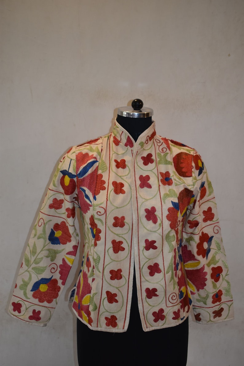 hand embroidered suzani uzbek chapan coat JK60 robe kaftan caftan