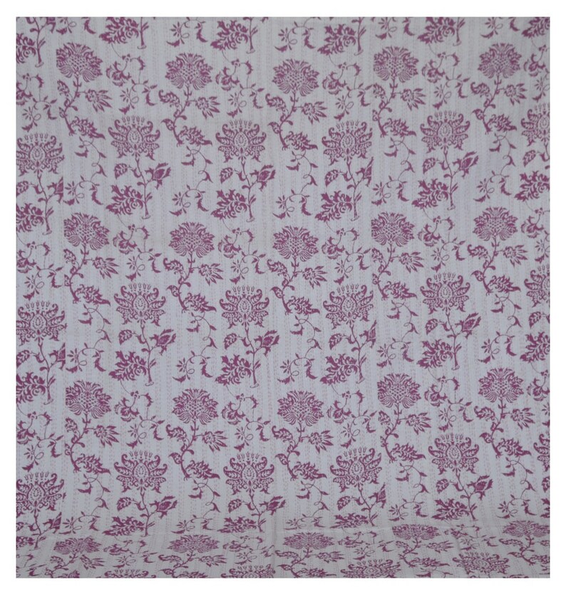 Bohemian Boho Abstract Block Printed Vintage Kantha quilts Hand Stitched Quilt Coverlet Single Size 100/% Indian Cotton