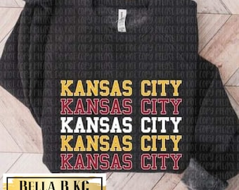 Kansas City Repeat on Black - Kansas City Shirt, Kansas City Football Shirt, Retro, Kansas City Gift for Men and Women