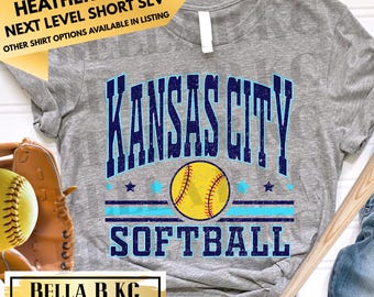 Kansas City KC Softball Diamonds on Multiple Shirt Options