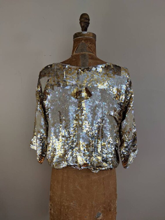 Gold and White Sequin Christmas or 