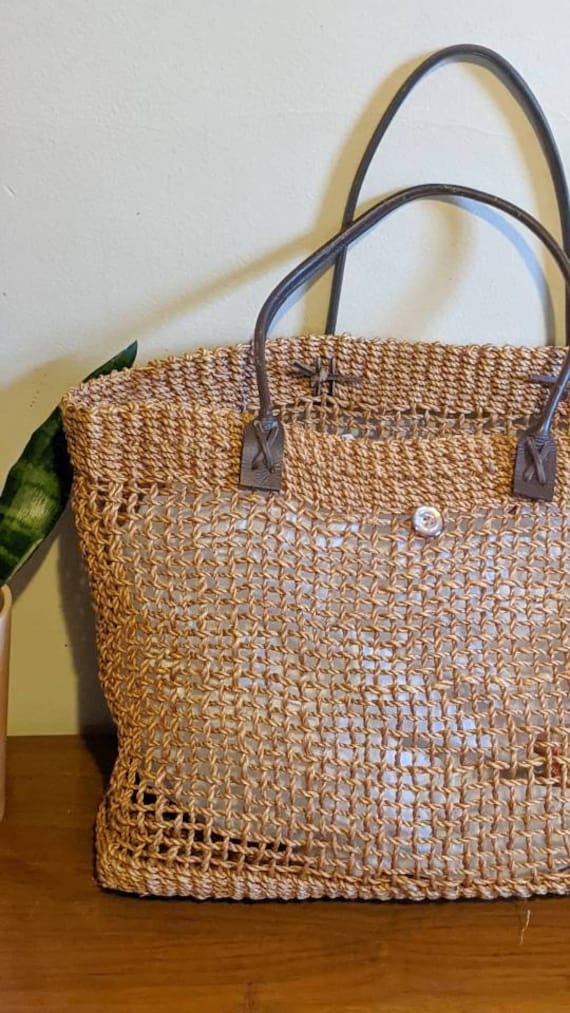 woven bag vintage market Gem