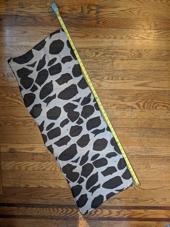 Black and White Patterned Scarf | Vintage 1980s P… - image 6