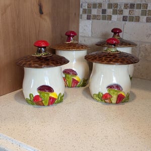 Sears Roebuck Mushroom Canisters - Etsy