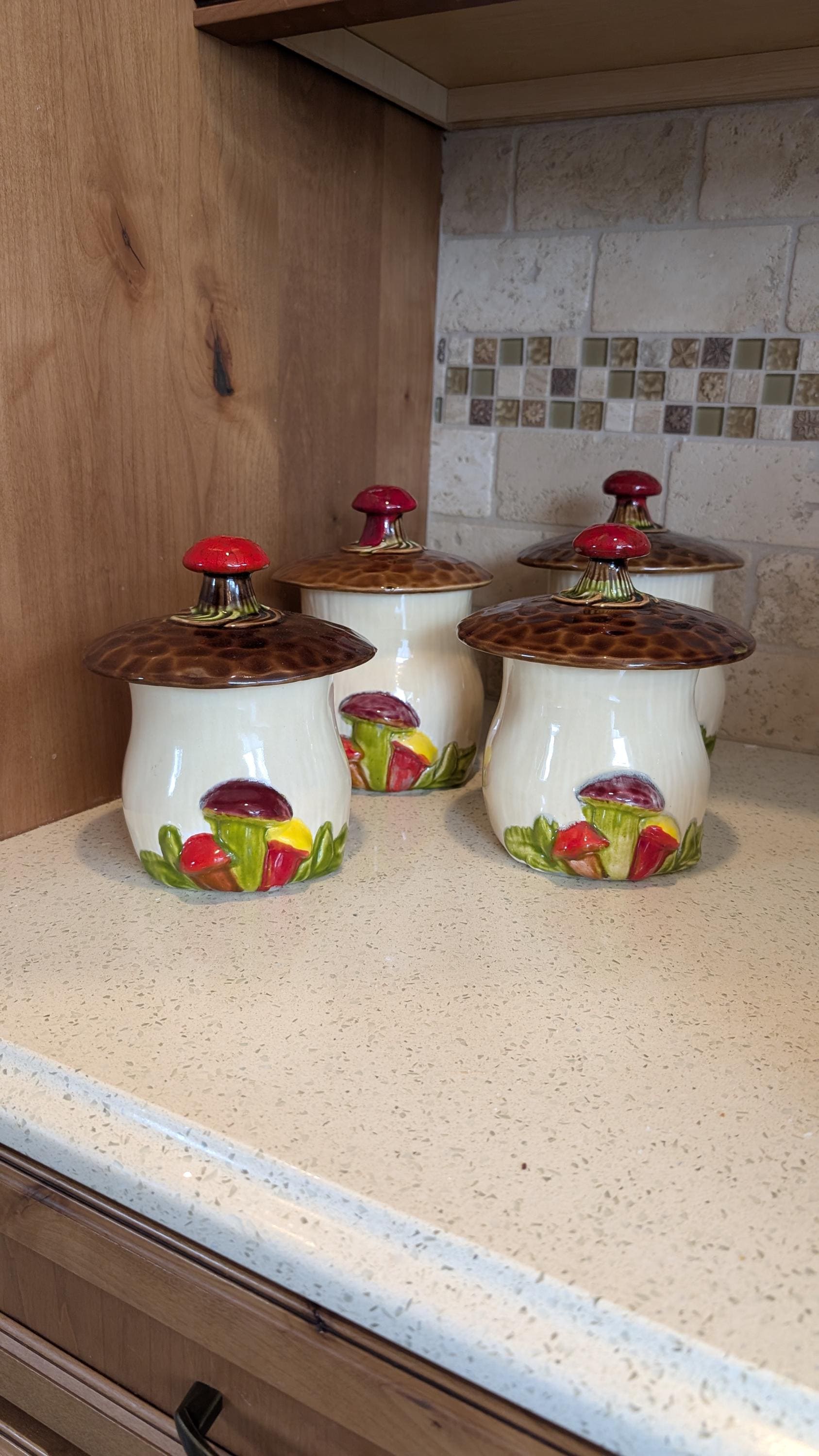 Sears Merry Mushroom Canister Set - Etsy
