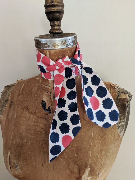 Blue Multi Color Polkadot Wool Scarf