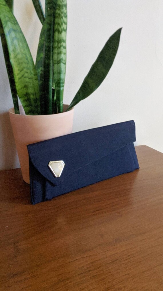 New Navy Clutch Purse Made in Jamaica main image 1