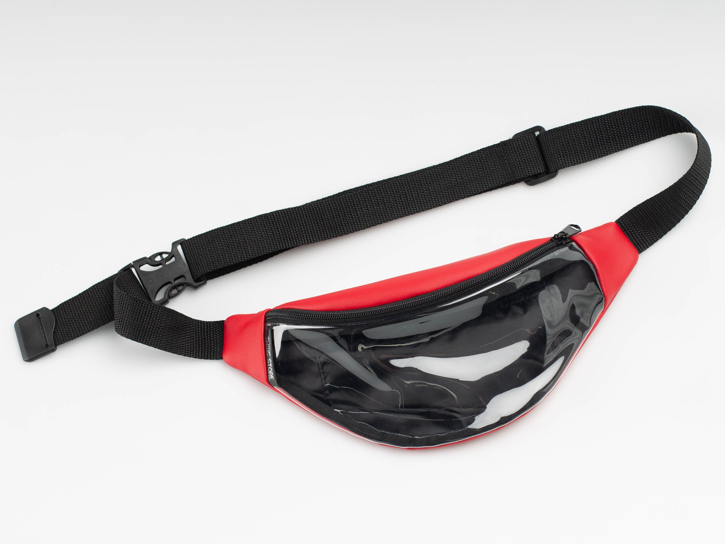 red clear fanny pack