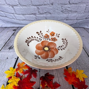 Vintage Jeanette Royal China Serving Bowl - “Orange Flowers”