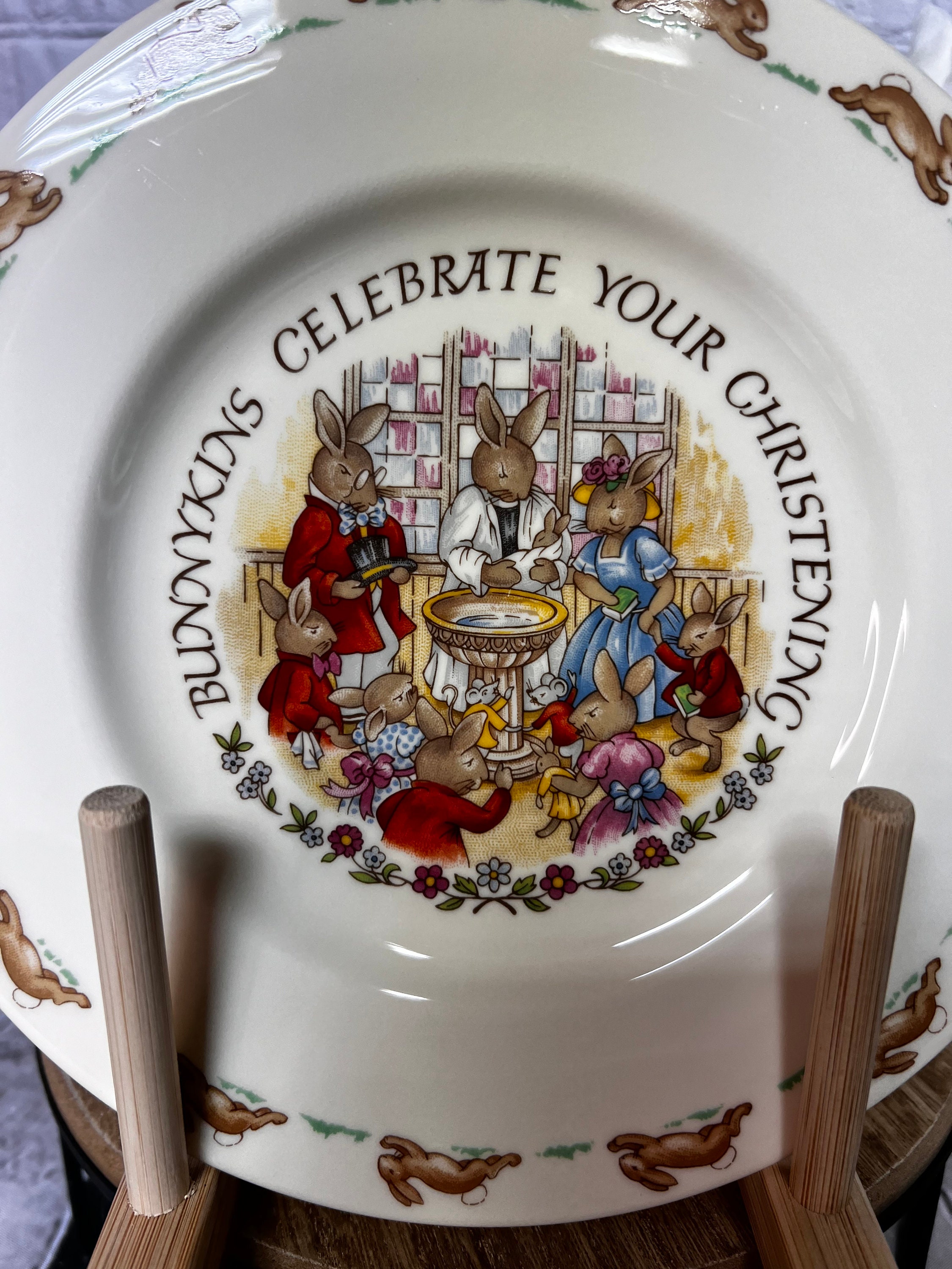 Vintage 1980s Royal Doulton Bunnykins “celebrate Your Christening