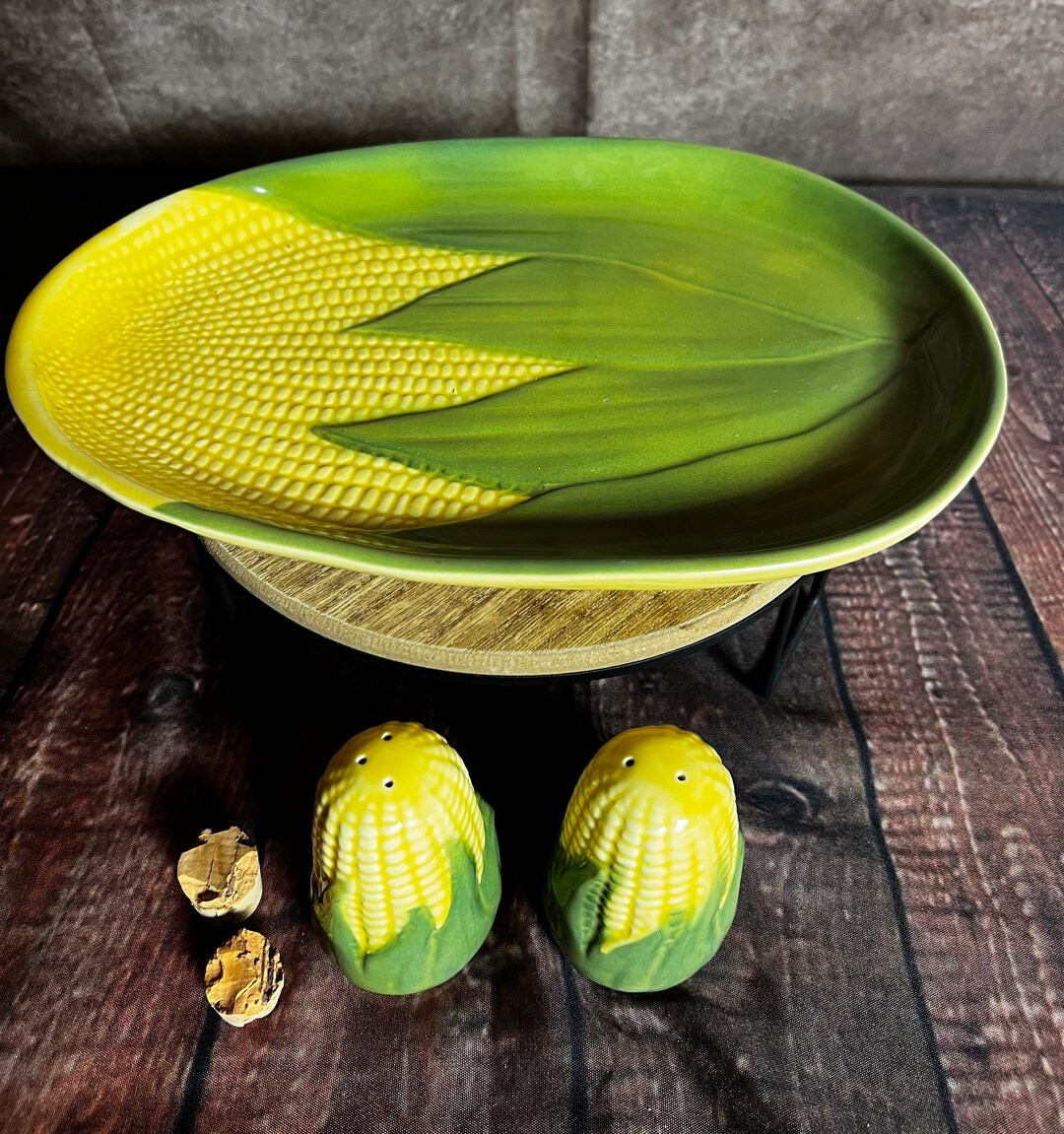 Vintage 1960s Shawnee Corn on the Cov Salt and Pepper Shakers With