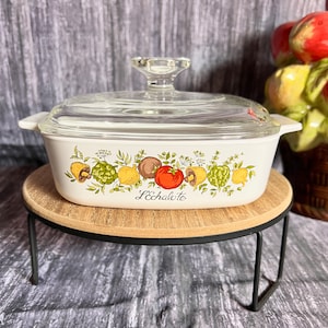Vintage Corningware “Spice of Life” L’ Echolate A-1-B Covered Casserole Dish