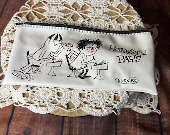 Vintage 1960s Nudnik’s Pencil Pouch - “Honesty Pays”