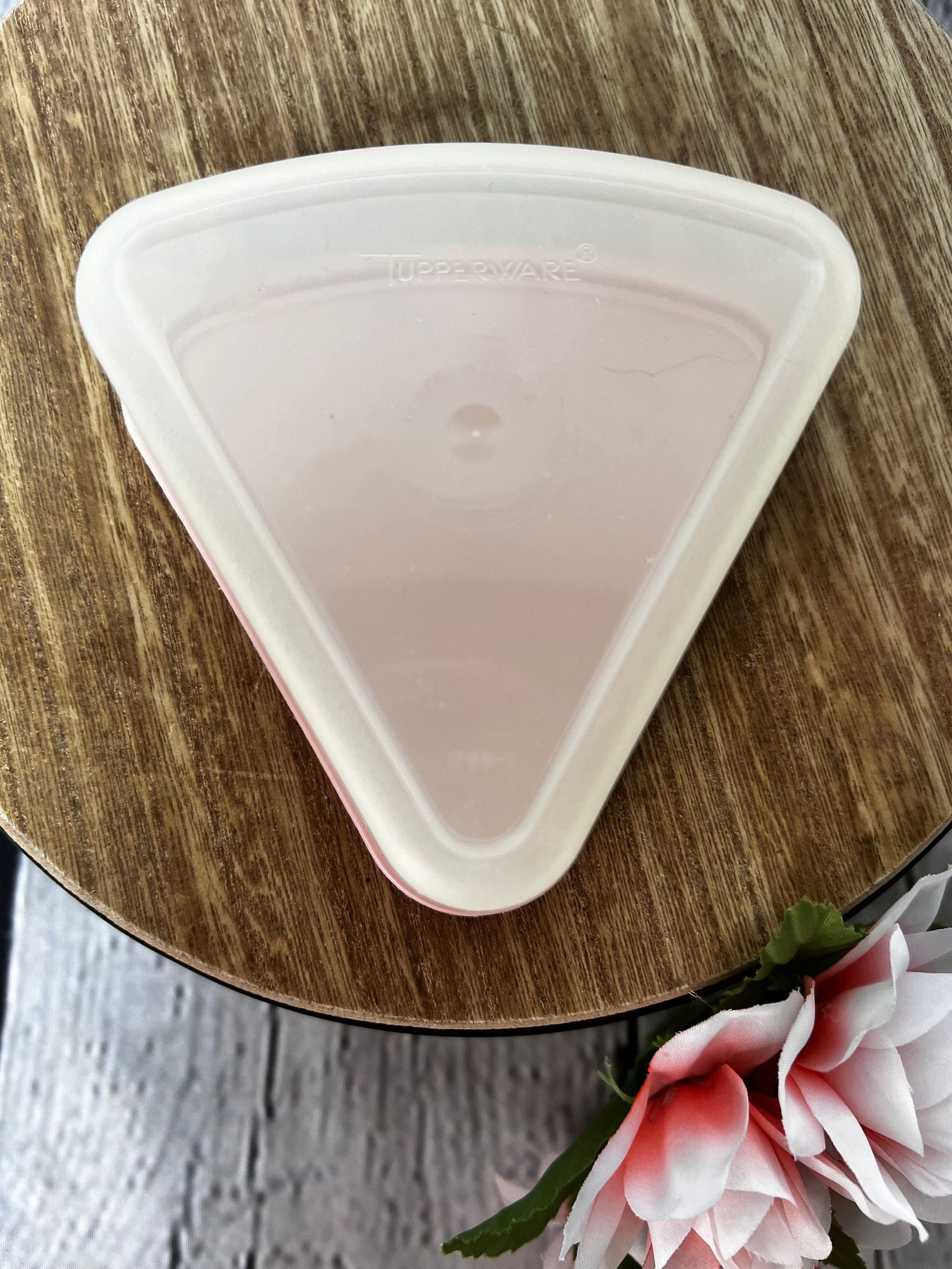 Boîte De Conservation Tupperware Triangulaire Vintage - Orange - Avec Poignée - Années 80/90