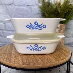 Vintage Corningware “Blue Cornflower” P-41 Set of 2 Petite Pans