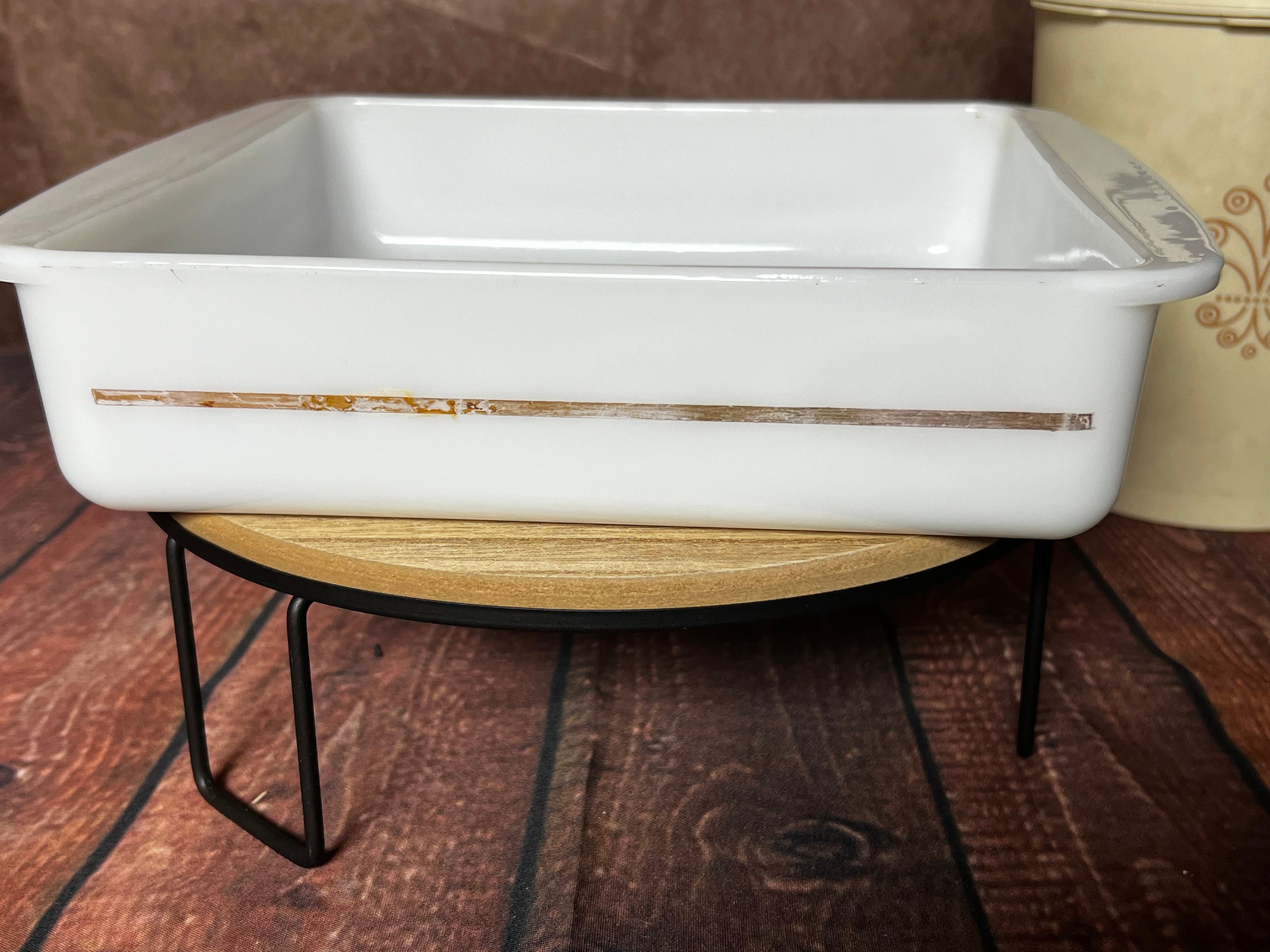 Vintage Pyrex 222 Square Brownie Dish Etsy