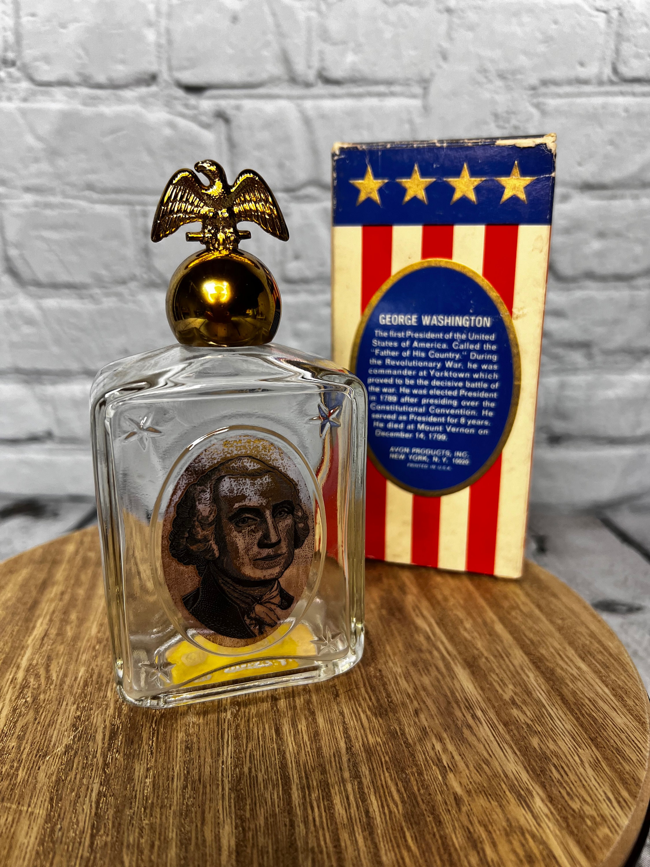 レア！　70’s USA オイル缶　バンク　アドバタイジング　オブジェ Vintage 1970s Avon “george Washington” Spice Aftershave Bottle