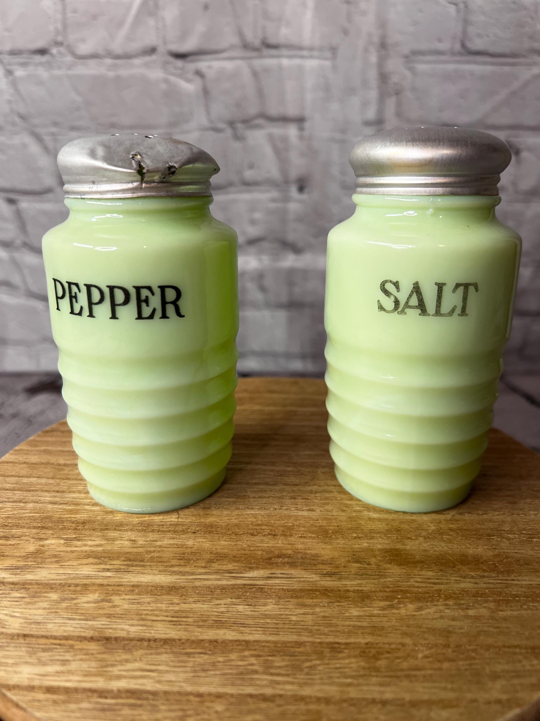 Jadeite Salt and Pepper - Etsy