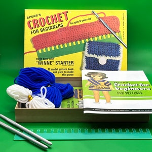 Vintage 1972 Spears “Crochet for Beginners” Set