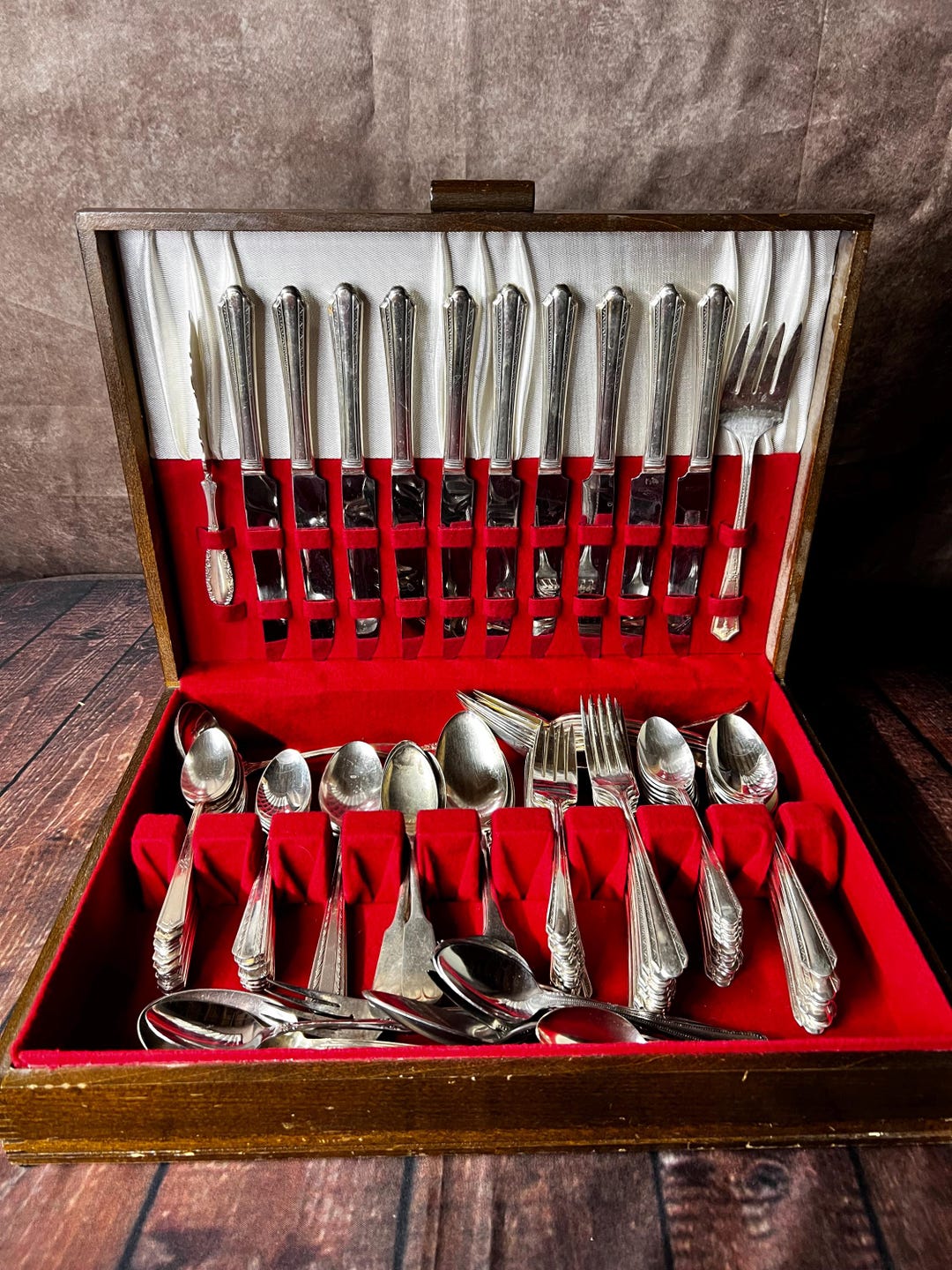 Vintage 1920-1940s Varied Silverware Sets in Wood Case - Etsy