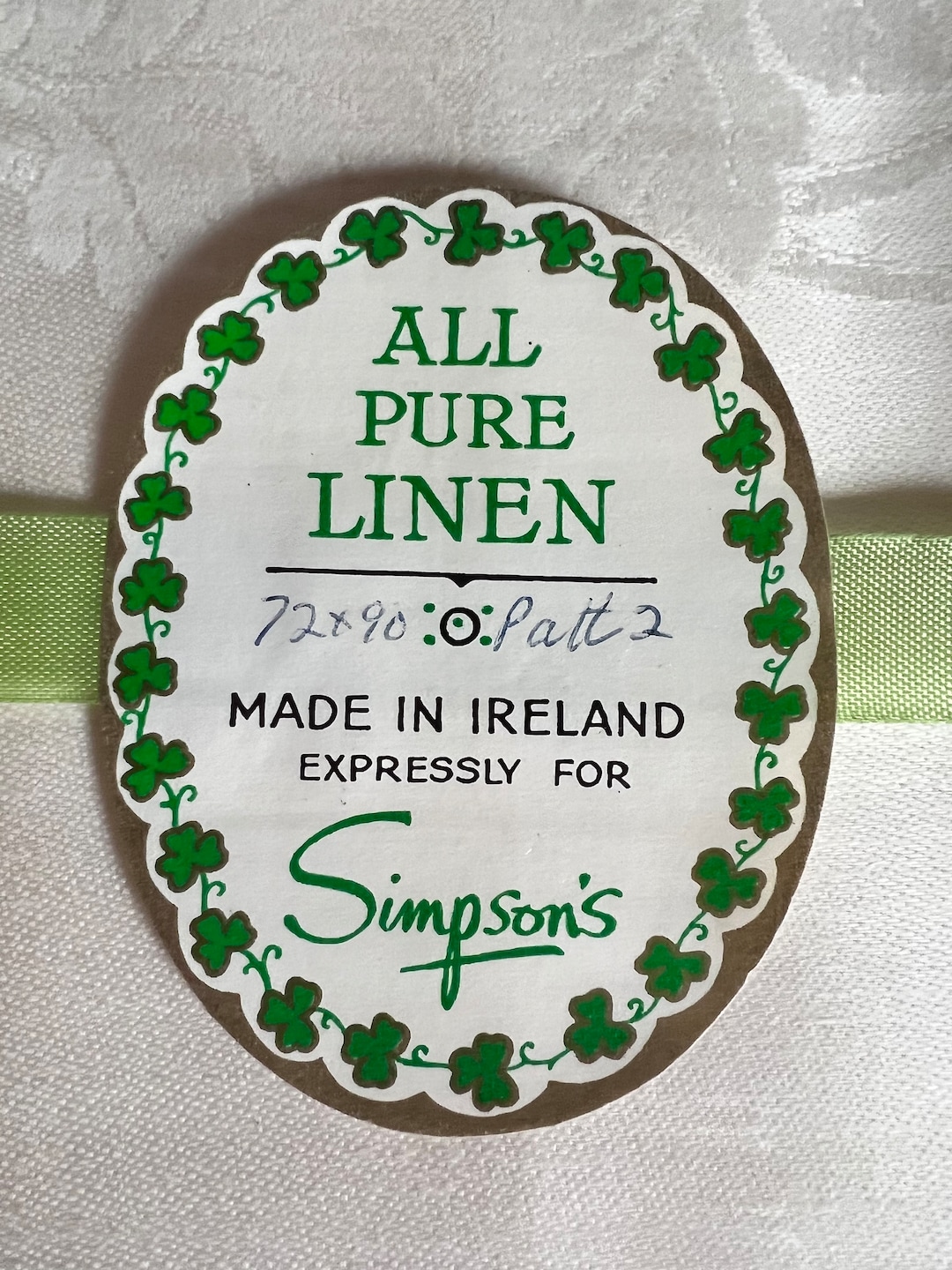 Vintage 1960s Ross Brothers Irish Linen Double Damask Tablecloth Etsy