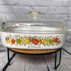 Vintage Corningware A-10-B “Spice of Life” Le Romarin Casserole Dish