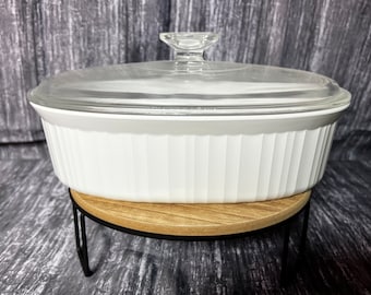 Vintage Corningware “French White” F-2-B 2.5 qt Covered Casserole Dish