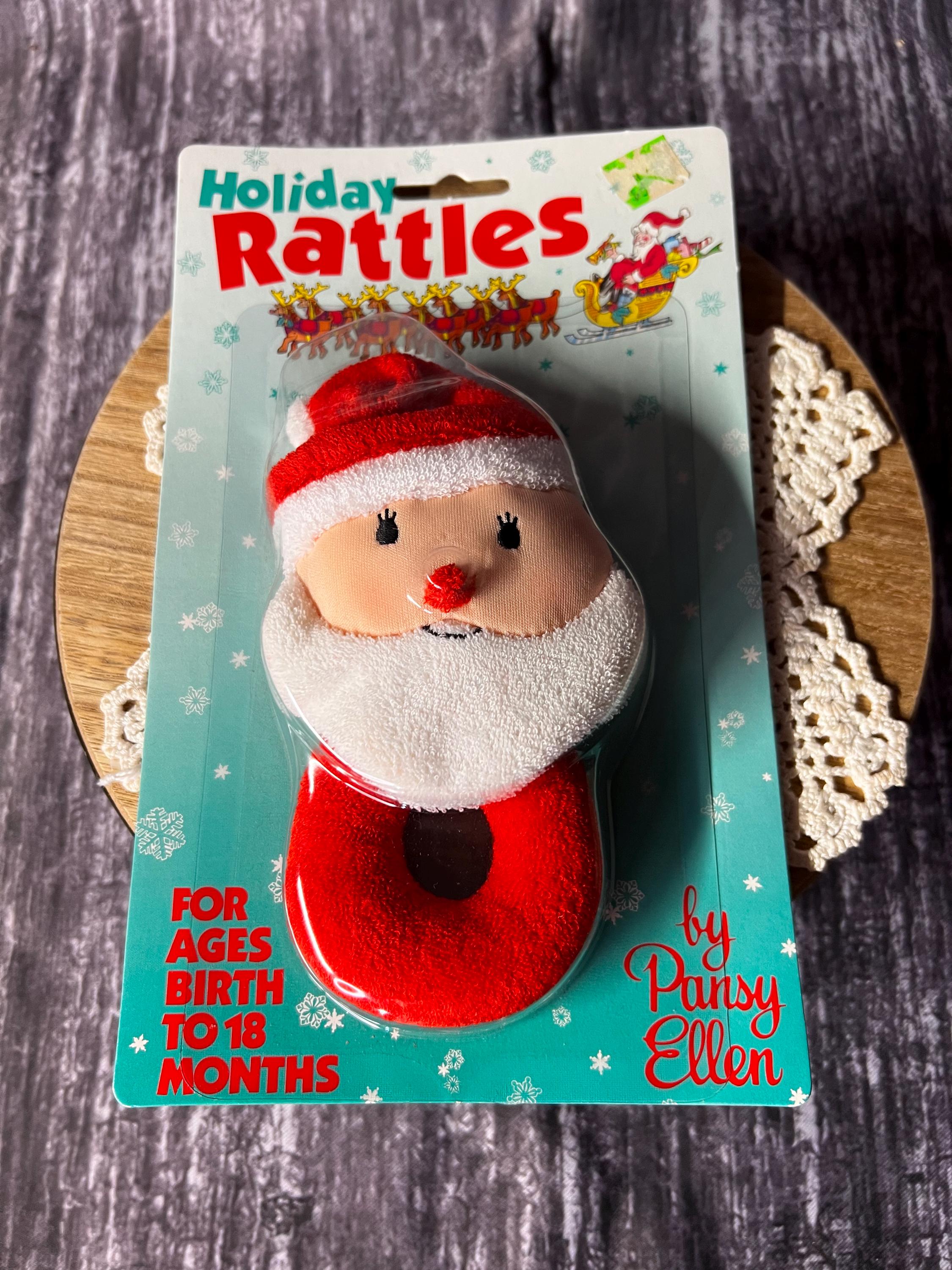 Vintage 1992 Pansy Ellen Christmas Santa Terry Cloth Rattle - Etsy