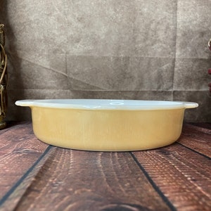 Vintage Anchor Hocking Fire King Casserole Dish - Peach Lustre