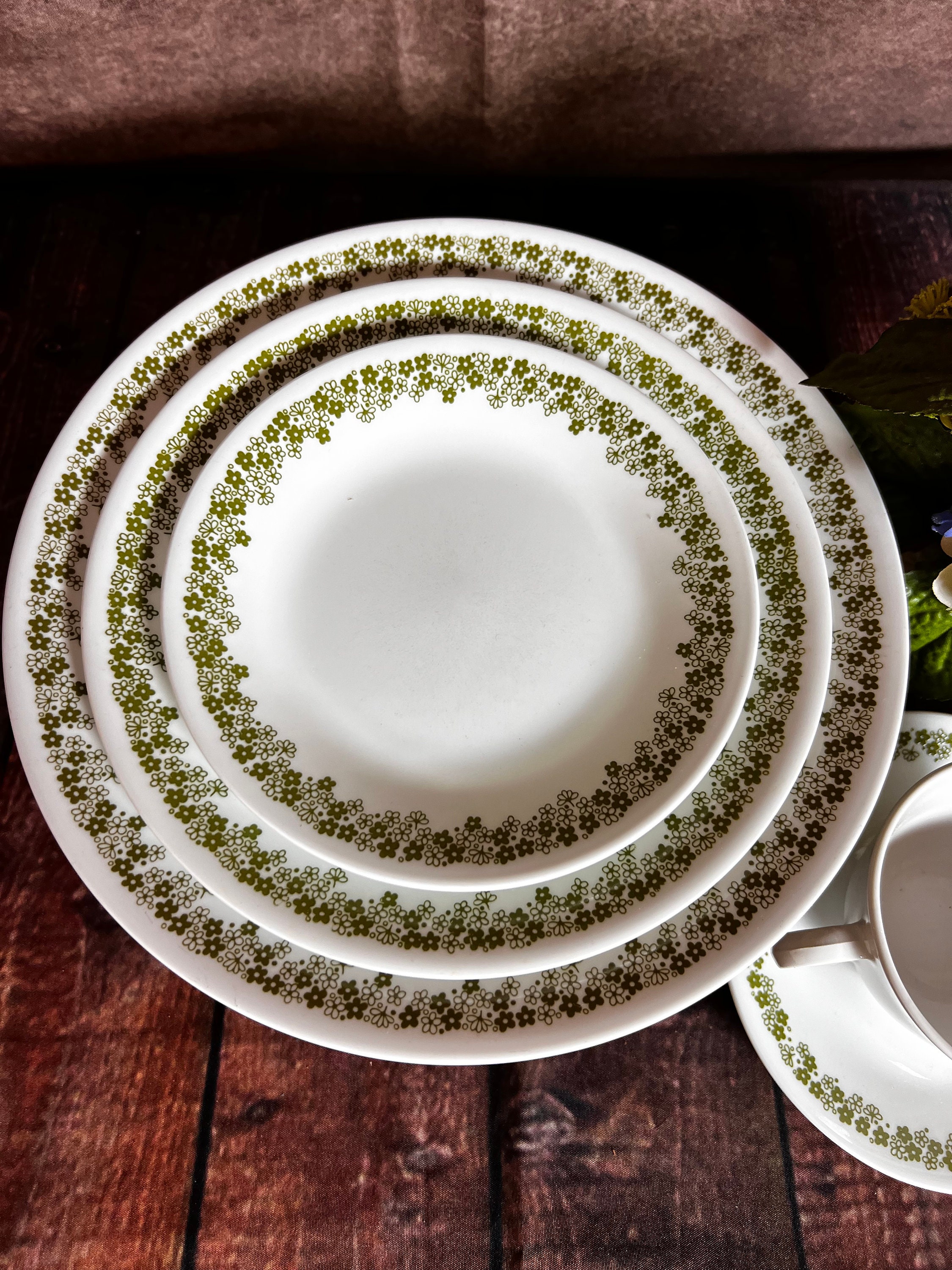 Vintage Corelle “spring Blossom” 5 Piece Place Setting - Etsy