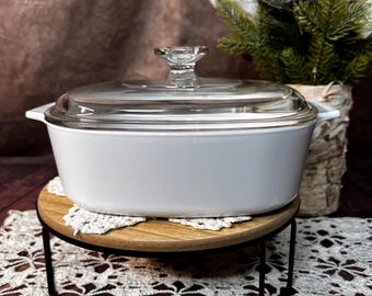 Anchor Hocking Cobalt Blue Pyrex Casserole Collectible Glass Dish