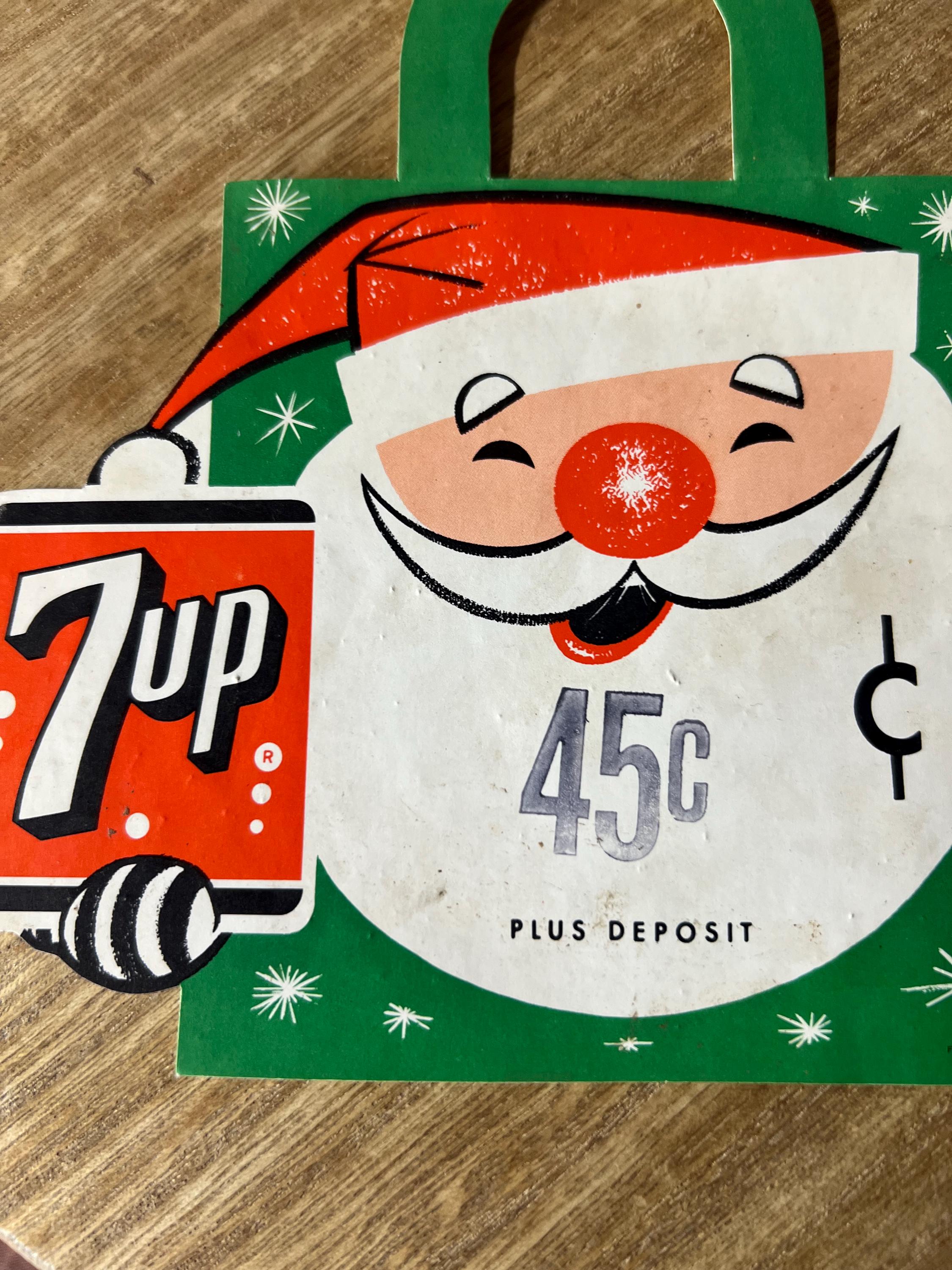 Vintage 1960s 7up Advertising Display Tag - Etsy