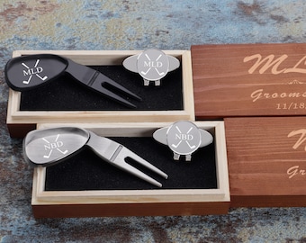 Groomsmen Gifts Golf, Personalized Golf Ball Marker, Golf Divot Tool and Ball Marker, Golf Wedding Theme, Groomsman Proposal