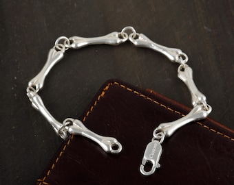 ハンドメイド 925 スターリングシルバー ボーン スケルトン パンク