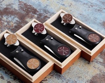 Personalized Golf Gift Set: Divot Tool, Hat Clip & Ball Marker