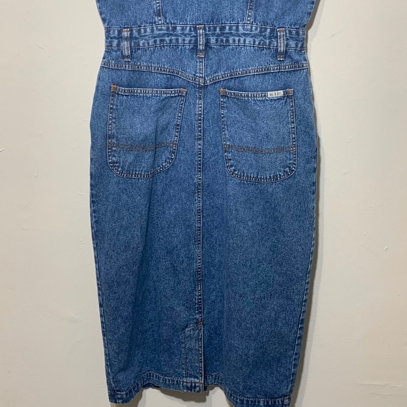 80s Vintage Bill Blass Sleeveless Denim Button Jean Dress Size | Etsy