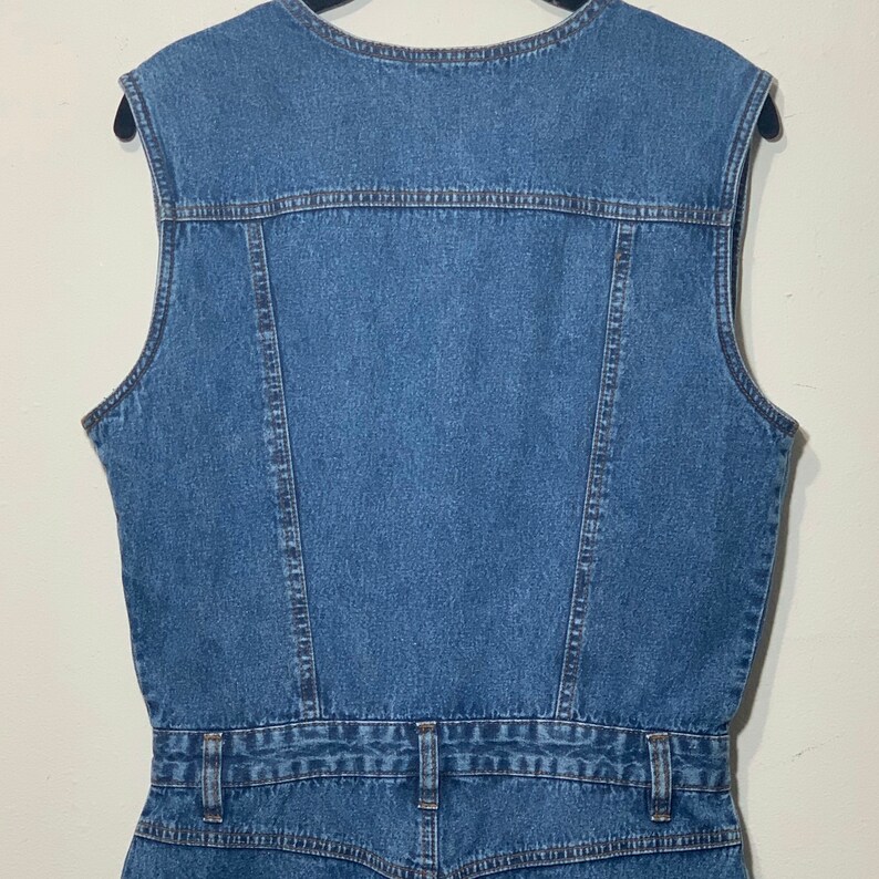 80s Vintage Bill Blass Sleeveless Denim Button Jean Dress Size | Etsy