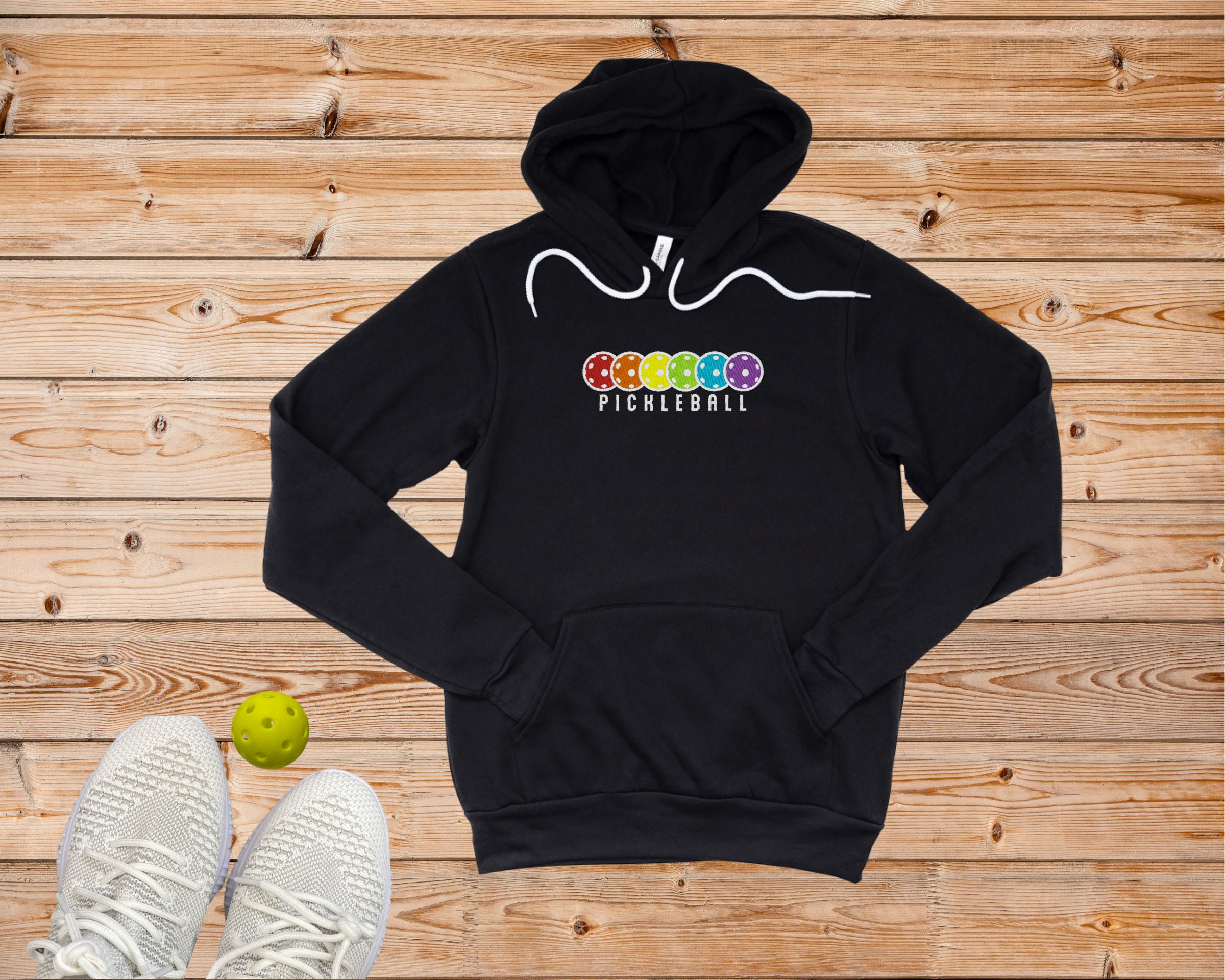 Pickleball Embroidered Hoodie, Pickleball Sweatshirt, Pickleball Cold
