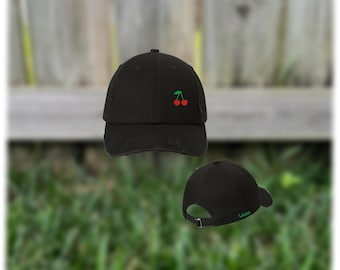 Cherry Hat, Embroidered Personalized Baseball Cap