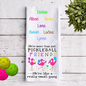 Custom Funny Pickleball Kitchen Towel, Personalized Ladies Pickleball Group Gift, Dish Towel, Pickleball Tea Towel, Pickleball Kitchen Decor