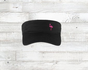 Flamingo Visor, Flamingo Embroidered Cap, Flamingo Gift, Flamingo Accessories, Flamingo Beach Visor