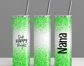 Personalized Pickleball Tumbler, Dink Happy Thoughts Pickleball, Pickleball Gift, Custom Pickleball Tumbler, Personalized Name Cup