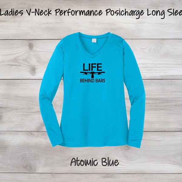 Life Behind Bars Ladies Long Sleeve, Women's Long Sleeve Biking Shirt, Bicycle Women's Long  Sleeve, Cyclists Gift