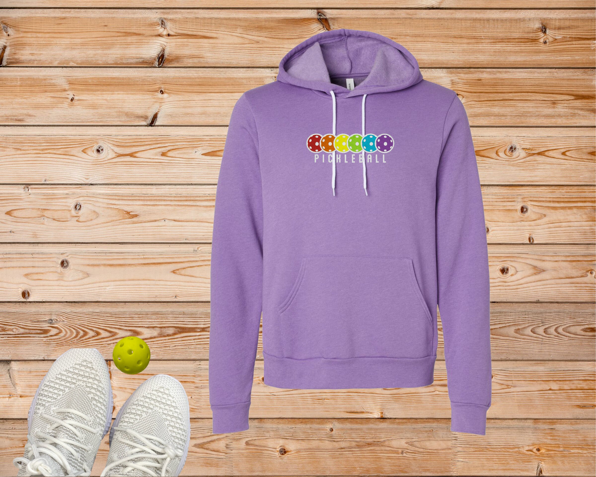 Pickleball Embroidered Hoodie, Pickleball Sweatshirt, Pickleball Cold