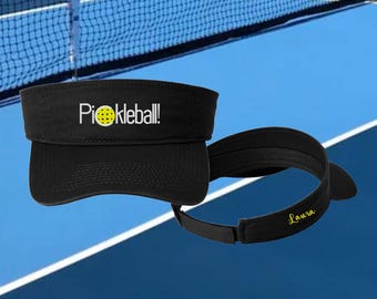 Personalized Pickleball Embroidered Visor, Pickleball Player Team Visor, Custom Pickleball Sports Hat, Pickleball Tournament Visor